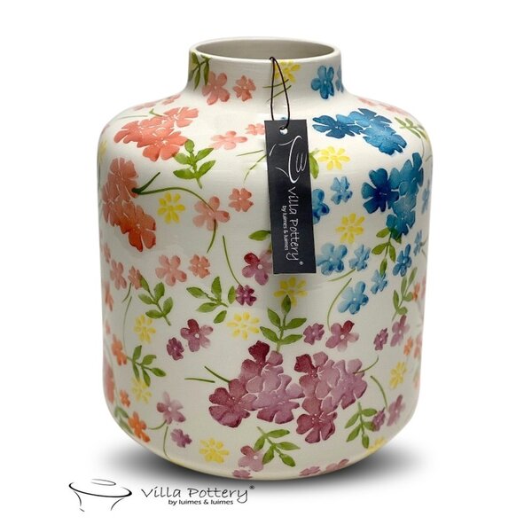 Villa Pottery  Jardin – kleurrijke designvaas met bloemendessin