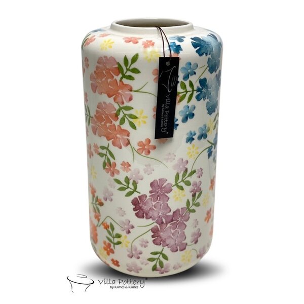 Villa Pottery  Jardin – kleurrijke designvaas met bloemendessin