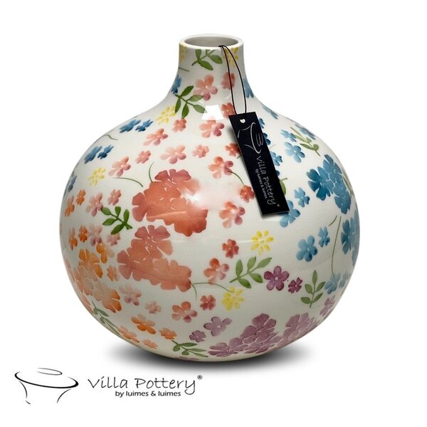 Villa Pottery  Jardin – kleurrijke designvaas met bloemendessin