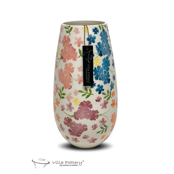 Villa Pottery  Jardin – kleurrijke designvaas met bloemendessin