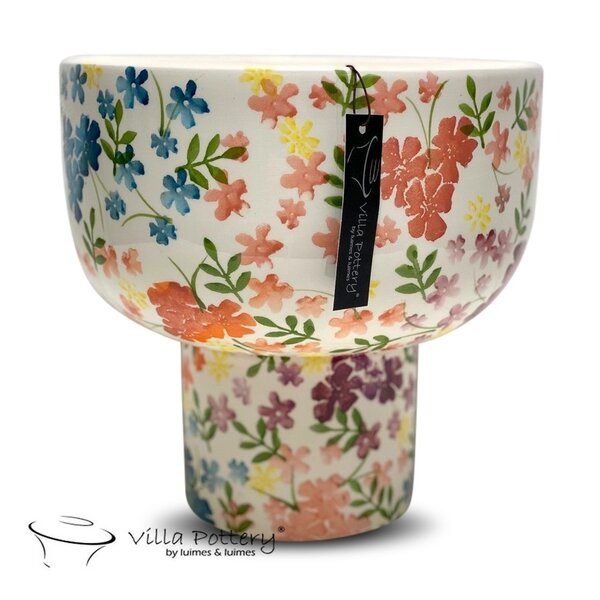 Villa Pottery  Jardin – kleurrijke decoratieve schaal met bloemendessin
