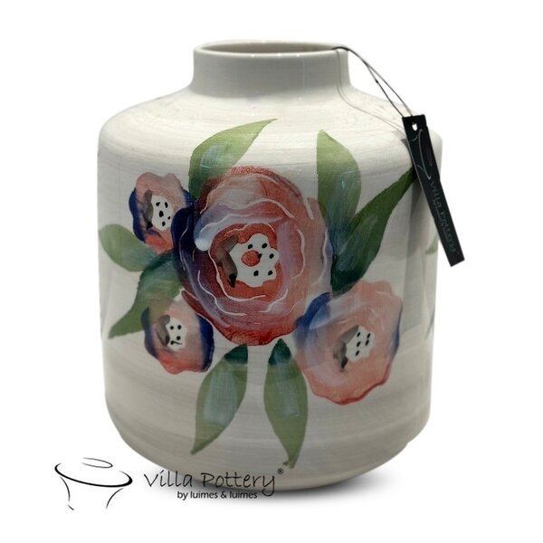 Villa Pottery  Louise – elegante vaas met schilderachtig bloemendessin