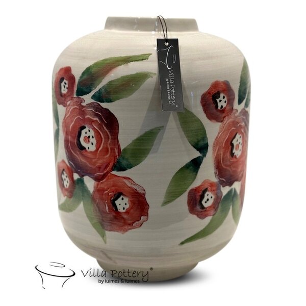 Villa Pottery  Louise – elegante vaas met schilderachtig bloemendessin
