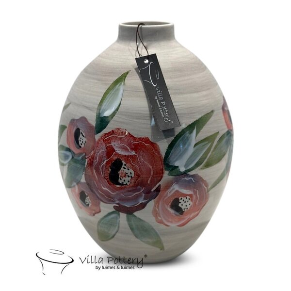 Villa Pottery  Louise – elegante vaas met schilderachtig bloemendessin