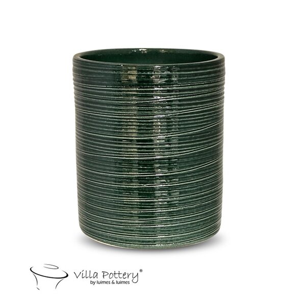 Villa Pottery  Michigan – moderne bloempot met horizontaal ribbelpatroon