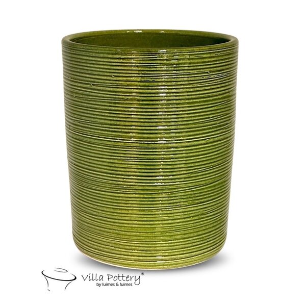 Villa Pottery  Michigan – moderne bloempot met horizontaal ribbelpatroon