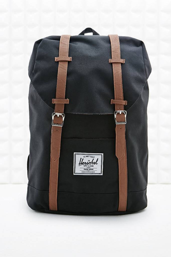 Black and brown backpack