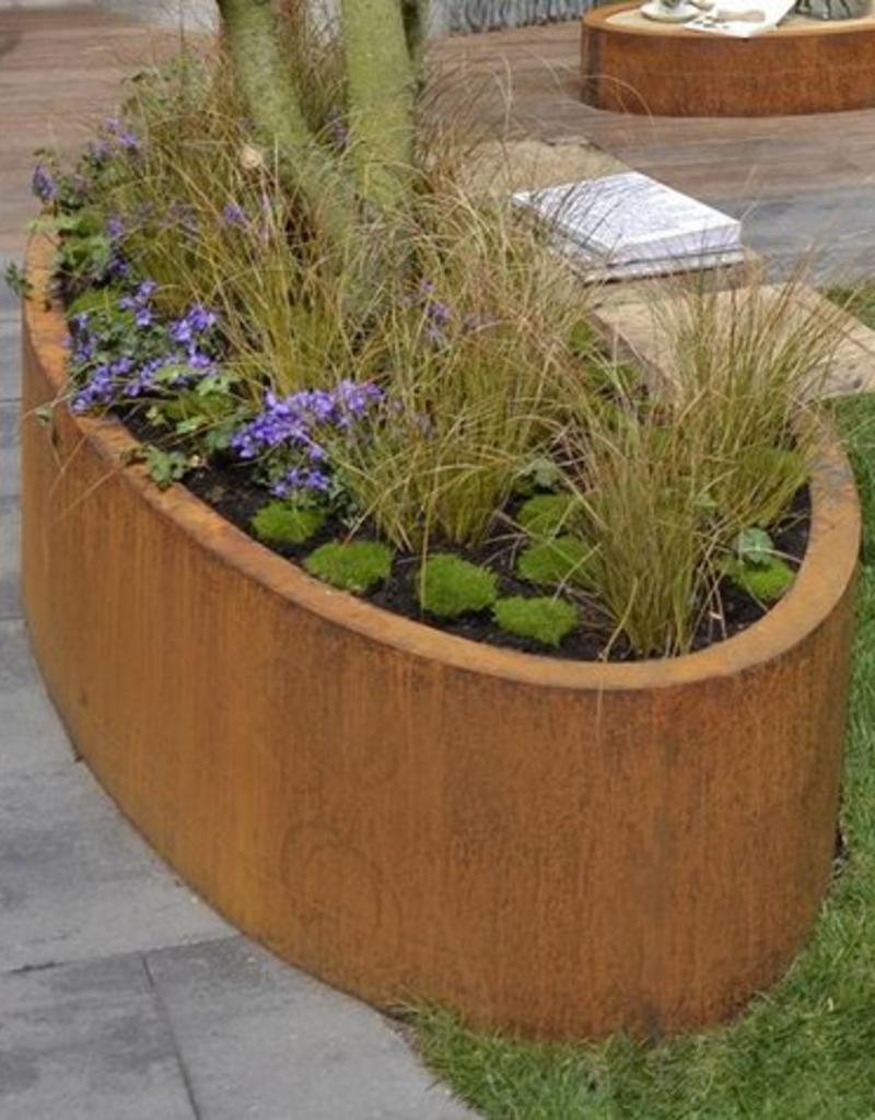 Cortenstaal Plantenbak Ovaal/Ellips