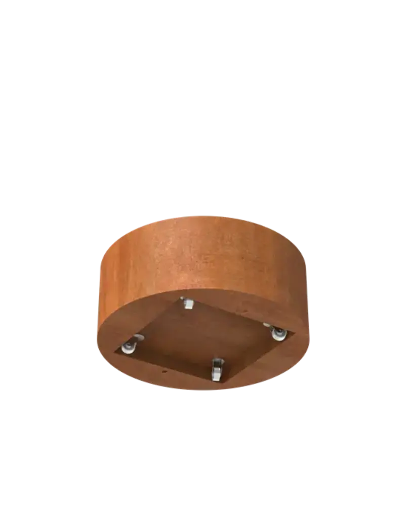 Cortenstaal Plantenbak met wielen