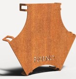 Cortenstaal Koppelstuk Hexagon (midden)