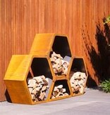 Cortenstaal Koppelstuk Hexagon (eind)