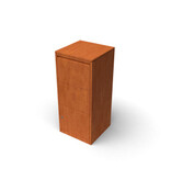 Giftu Cortenstaal Pakketbrievenbus - Lengte: 420 - Breedte: 420 - Hoogte: 950