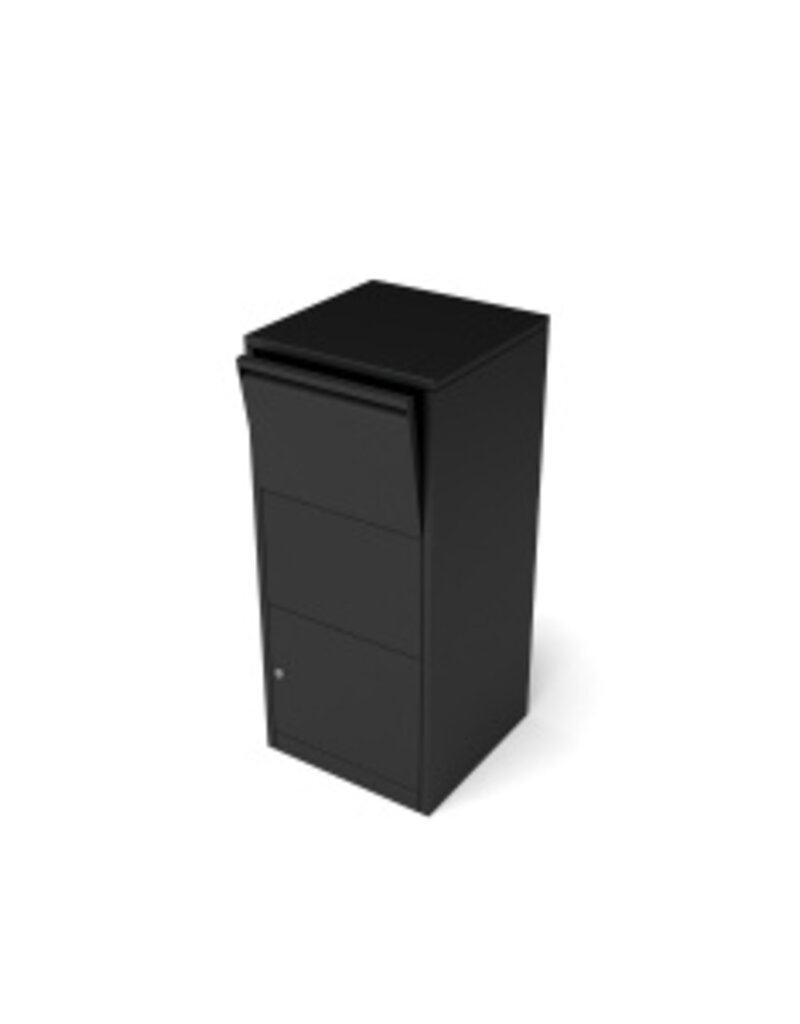 Giftu Cortenstaal Pakketbrievenbus - Lengte: 420 - Breedte: 420 - Hoogte: 950