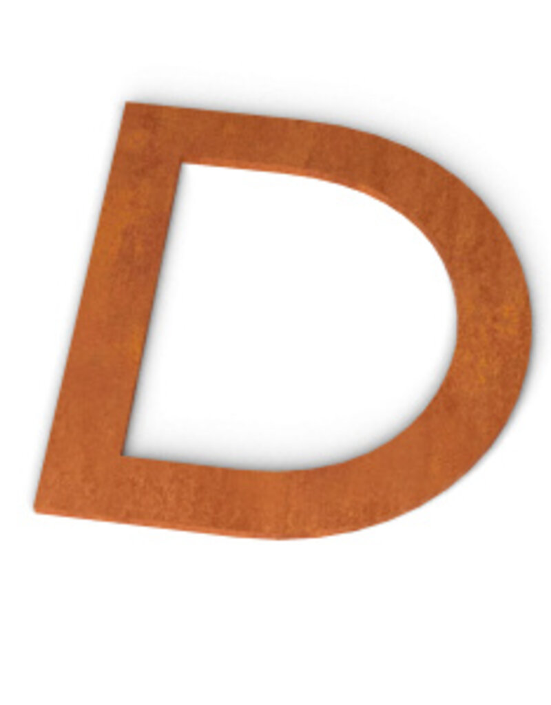 Cortenstaal Brievenbus Letters (klein) (Jerome)