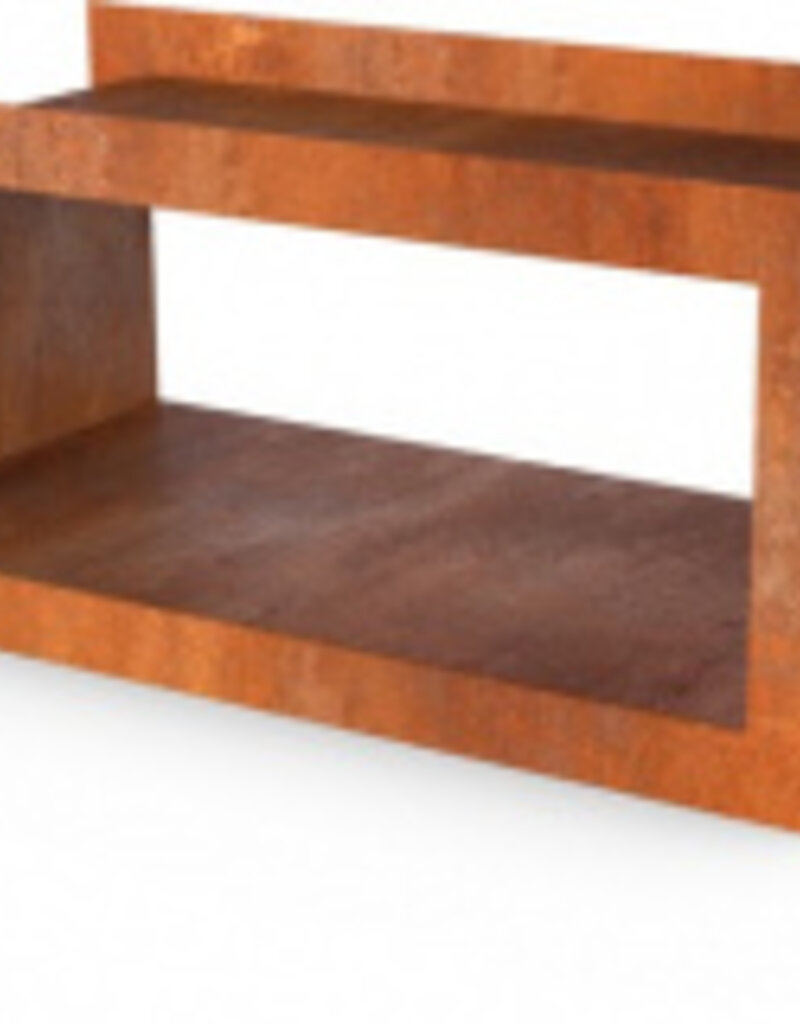 Egura Cortenstaal Uitsparing Houtopslag