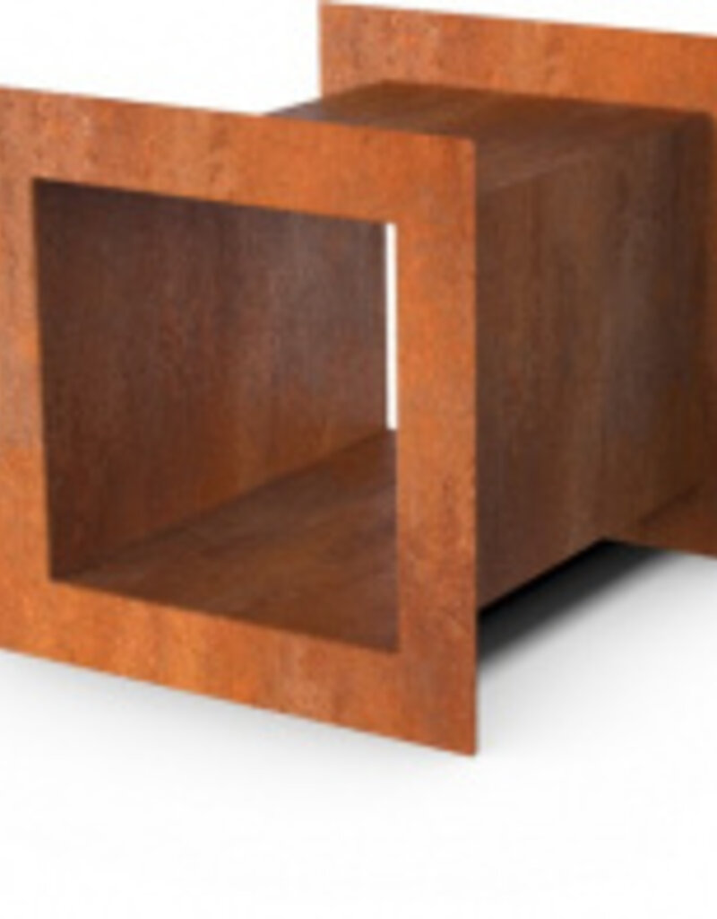 Egura Cortenstaal Uitsparing Houtopslag