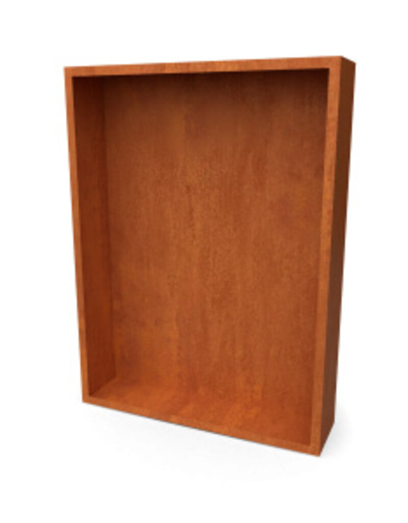 Egura Cortenstaal Houtopslag Egura met achterwand