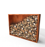 Egura Cortenstaal Houtopslag Egura met achterwand