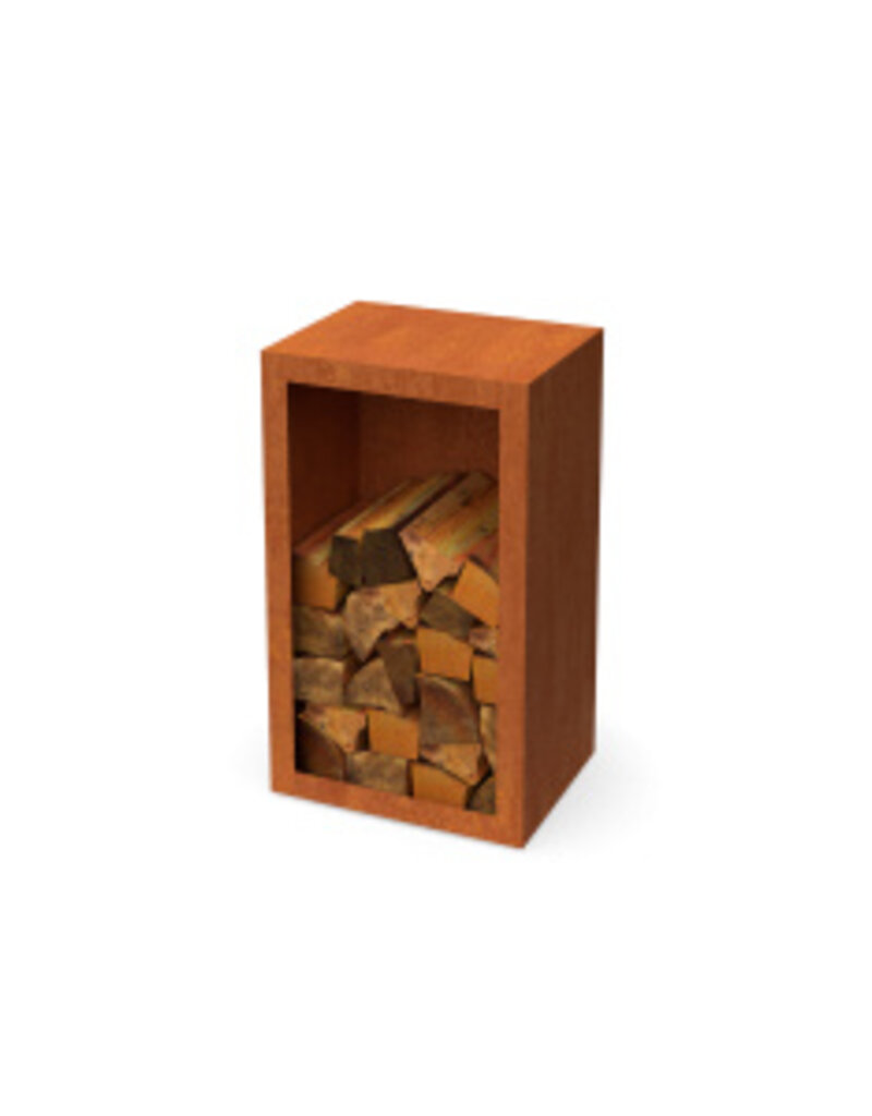 Egura Cortenstaal Houtopslag Egura met achterwand