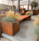 Tussa Bank uit Hardhout 800x400 mm  tussen Jerome Plantenbakken