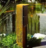 Cortenstaal Dubbel Stopcontact op Paaltje