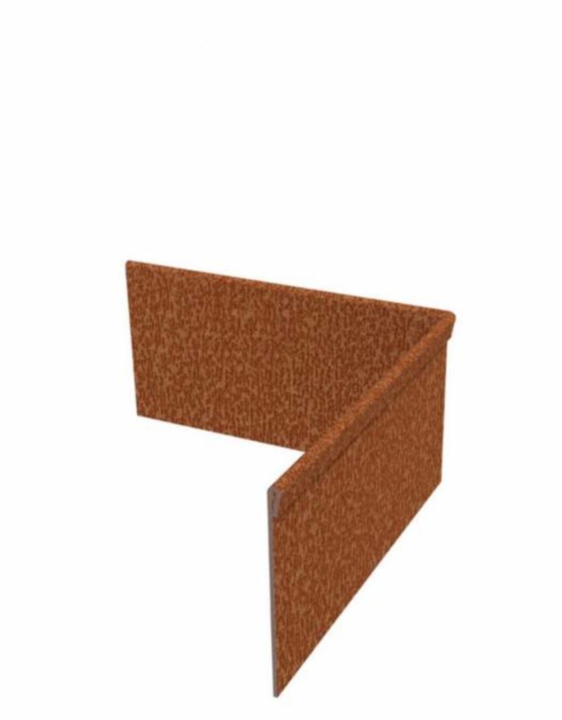 Cortenstaal  Hoek kantopsluiting  Geplet