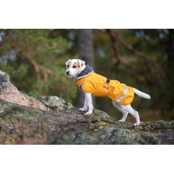 Pomppa PerusPomppa Curry,  gevoerde lichtgewicht regenjas voor de hond  - Copy - Copy