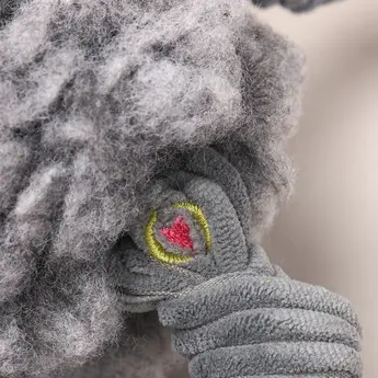 HuggleHounds Ellamae Elephant HuggleFleece FlufferKnottie , stevig duurzaam speelgoed