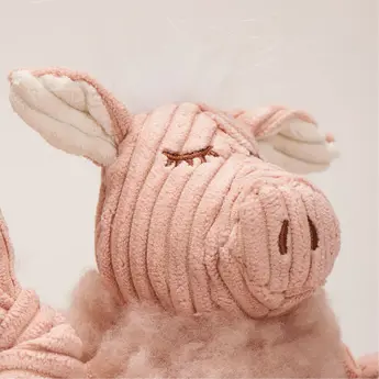 HuggleHounds Penelope Pig HuggleFleece FlufferKnottie , stevig duurzaam speelgoed