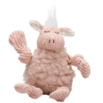 HuggleHounds Penelope Pig HuggleFleece FlufferKnottie , stevig duurzaam speelgoed
