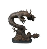 Lóng – Bronzeskulptur eines asiatischen Drachens
