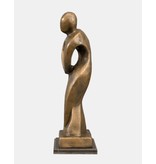 Afiri - Abstrakte Bronzefigur auf Marmorsockel