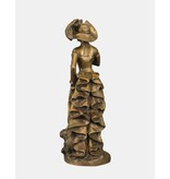 Andria – Bronzeskulptur mondäne Frau