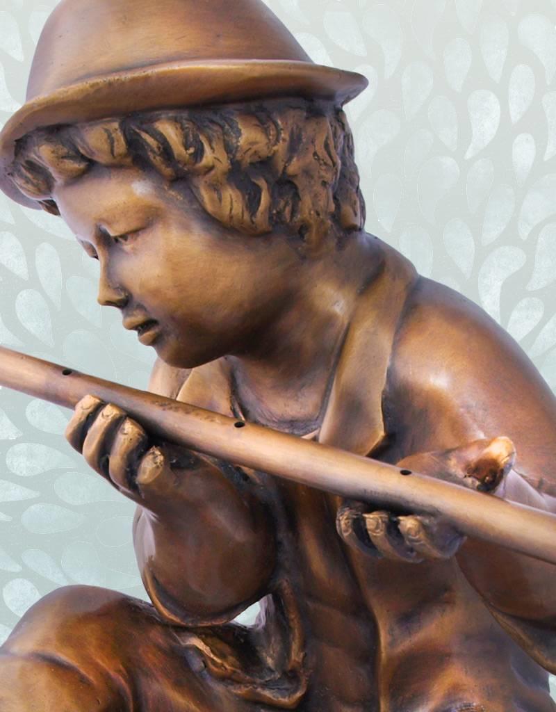 Moritz – Flötenspieler Bronzefigur Wasserspeier