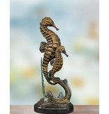 Hippokamp – Überlebensgroße Seepferdchen Bronze