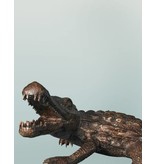 Petit Sobek – Kleine Bronzeskulptur eines Krokodils