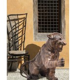 Andres – Sitzender Tiger Bronzefigur