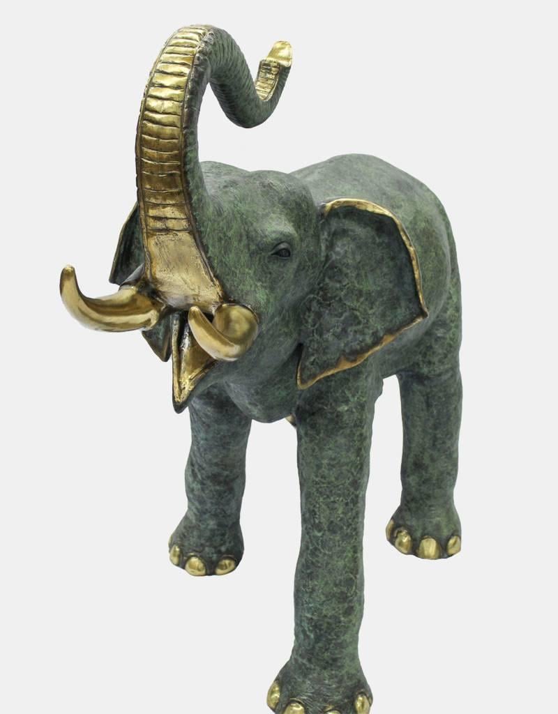 Makari – Elefant große Bronzefigur Gartenskulptur