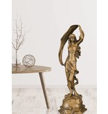 Rena – Bronzeskulptur einer Schleiertänzerin auf Sockel
