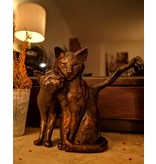 Felis – Hauskatzen kleine Bronzestatue