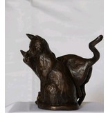Felis – Hauskatzen kleine Bronzestatue