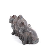 Trias – Drei Kätzchen Bronzestatue