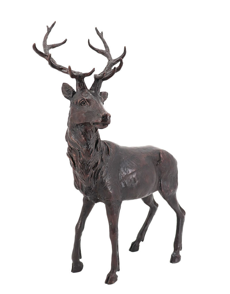 Hubertus – Hirschfigur aus Bronze