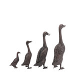 Quack – Vier Laufenten Bronzefiguren