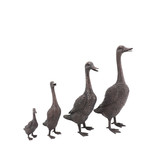 Quack – Vier Laufenten Bronzefiguren