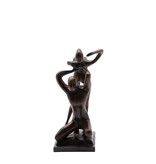 Yoga – Abstraktes Paar Bronzefigur