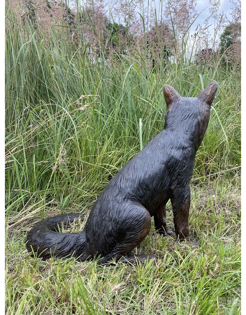 Inari Sedeo – Lebensgroßer sitzender Fuchs Skulptur