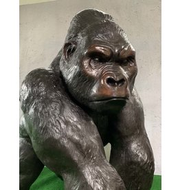 Silberrücken – Riesiger Gorilla Bronzefigur
