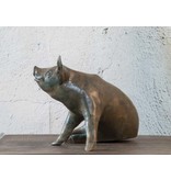 Rosi – Bronzefigur eines Hausschweins