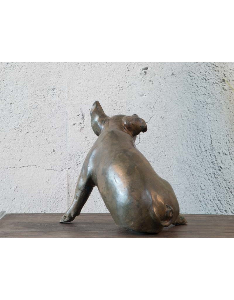 Rosi – Bronzefigur eines Hausschweins